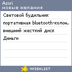 My Wishlist - azori