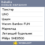 My Wishlist - babaiika