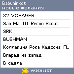 My Wishlist - babuninkot