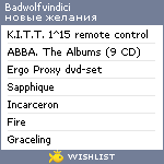 My Wishlist - badwolfvindici