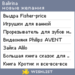 My Wishlist - balirina