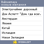 My Wishlist - balovannaya