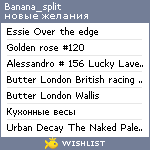 My Wishlist - banana_split