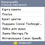 My Wishlist - bananavanila