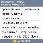 My Wishlist - bananovoe_chudo