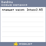 My Wishlist - bandrina