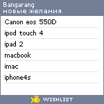 My Wishlist - bangarang