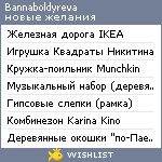 My Wishlist - bannaboldyreva