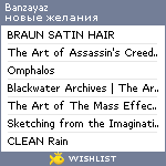 My Wishlist - banzayaz