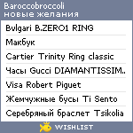 My Wishlist - baroccobroccoli