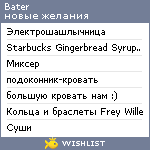 My Wishlist - bater