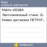 My Wishlist - baza