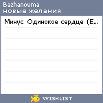My Wishlist - bazhanovma