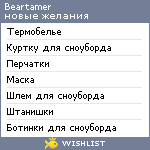 My Wishlist - beartamer