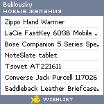 My Wishlist - belilovsky