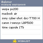 My Wishlist - belomor