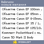 My Wishlist - belorusov