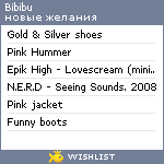 My Wishlist - bibibu