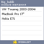 My Wishlist - big_bublik
