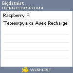 My Wishlist - bigdataist