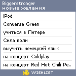 My Wishlist - biggerstronger