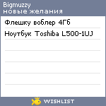 My Wishlist - bigmuzzy