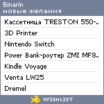 My Wishlist - binarin