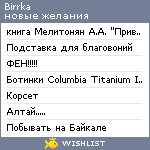 My Wishlist - birrka