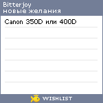 My Wishlist - bitterjoy