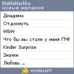 My Wishlist - blablablashka