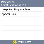 My Wishlist - blackwirea