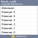 My Wishlist - blonde_medik
