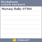 My Wishlist - bloodyphoenix