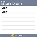 My Wishlist - blora