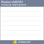 My Wishlist - blueberryhill1982