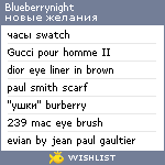 My Wishlist - blueberrynight