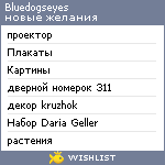 My Wishlist - bluedogseyes