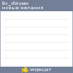 My Wishlist - bo_shiryaev