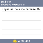 My Wishlist - bodraya