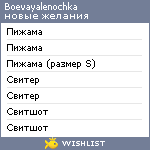 My Wishlist - boevayalenochka