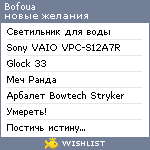 My Wishlist - bofoua