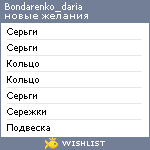 My Wishlist - bondarenko_daria