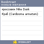 My Wishlist - bondstreet