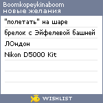 My Wishlist - boomkopeykinaboom