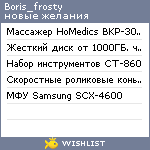 My Wishlist - boris_frosty