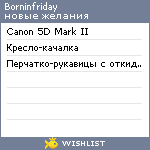 My Wishlist - borninfriday