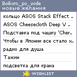 My Wishlist - bosikom_po_vode