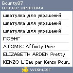 My Wishlist - bounty87