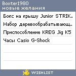 My Wishlist - boxter1980