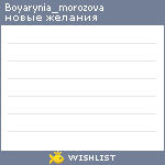 My Wishlist - boyarynia_morozova